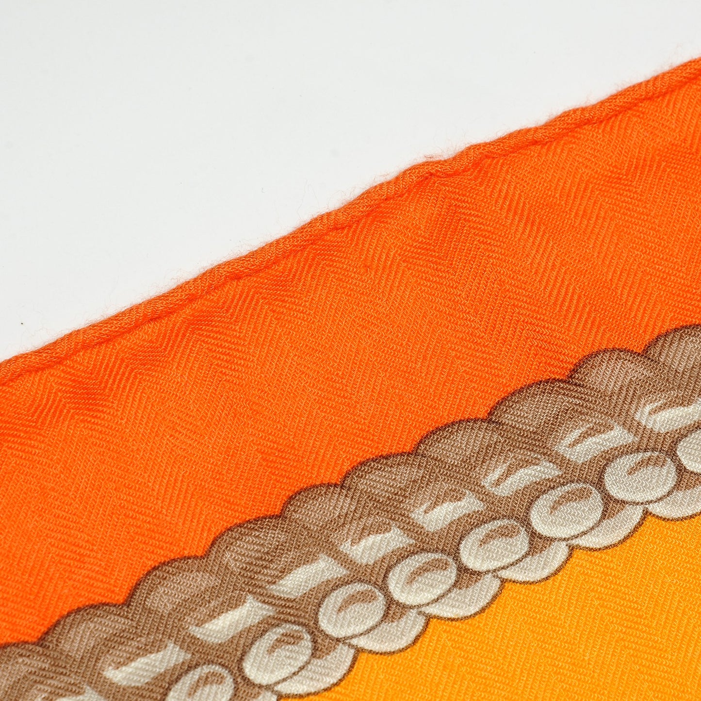 Cashmere Silk Ceintures et Liens Shawl 140 Orange Bouton D'or Mauve