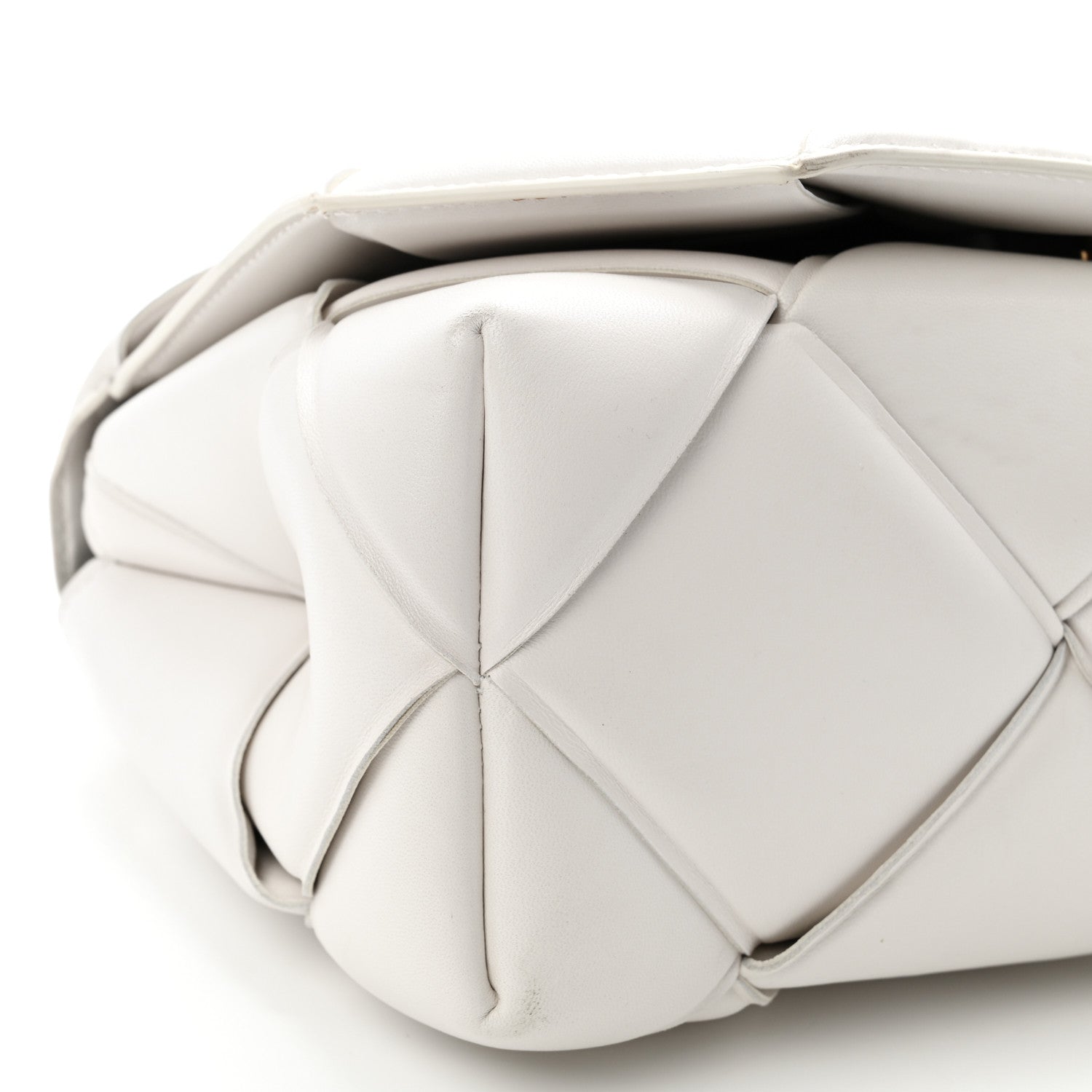 Bottega Veneta Nappa Intreccio Padded Top Handle Shoulder Bag White 16 of 30