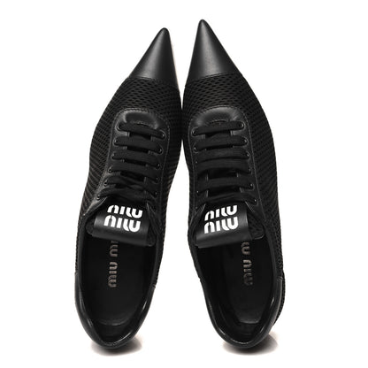Miu Miu Mesh Kitten Heels Sneakers 41 Black 2 of 9