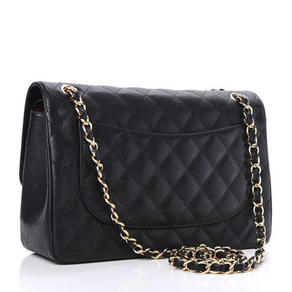 Chanel Caviar Quilted Jumbo Double Flap Black 2 of 4