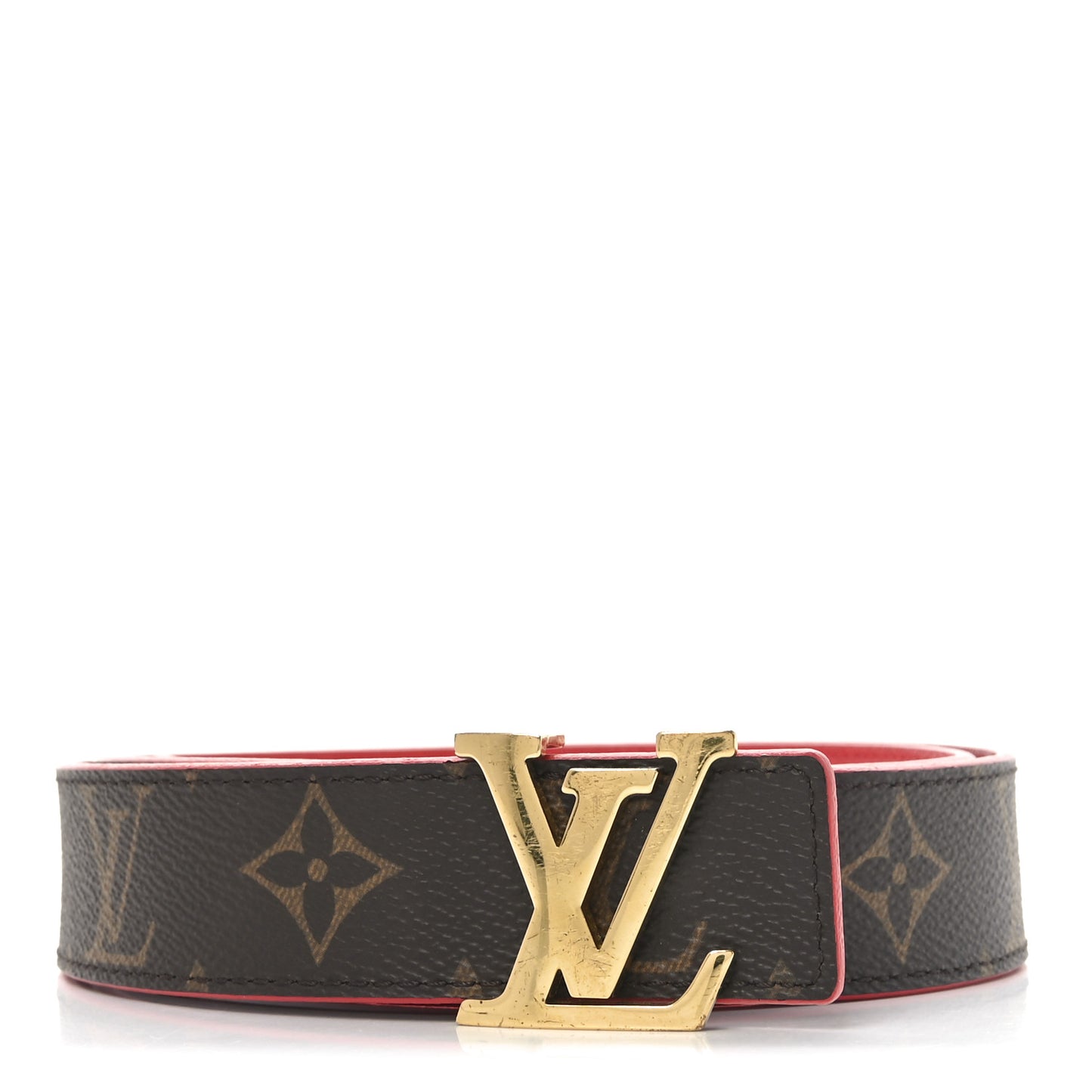 Monogram 30mm LV Initiales Reversible Belt 90 36 Coquelicot