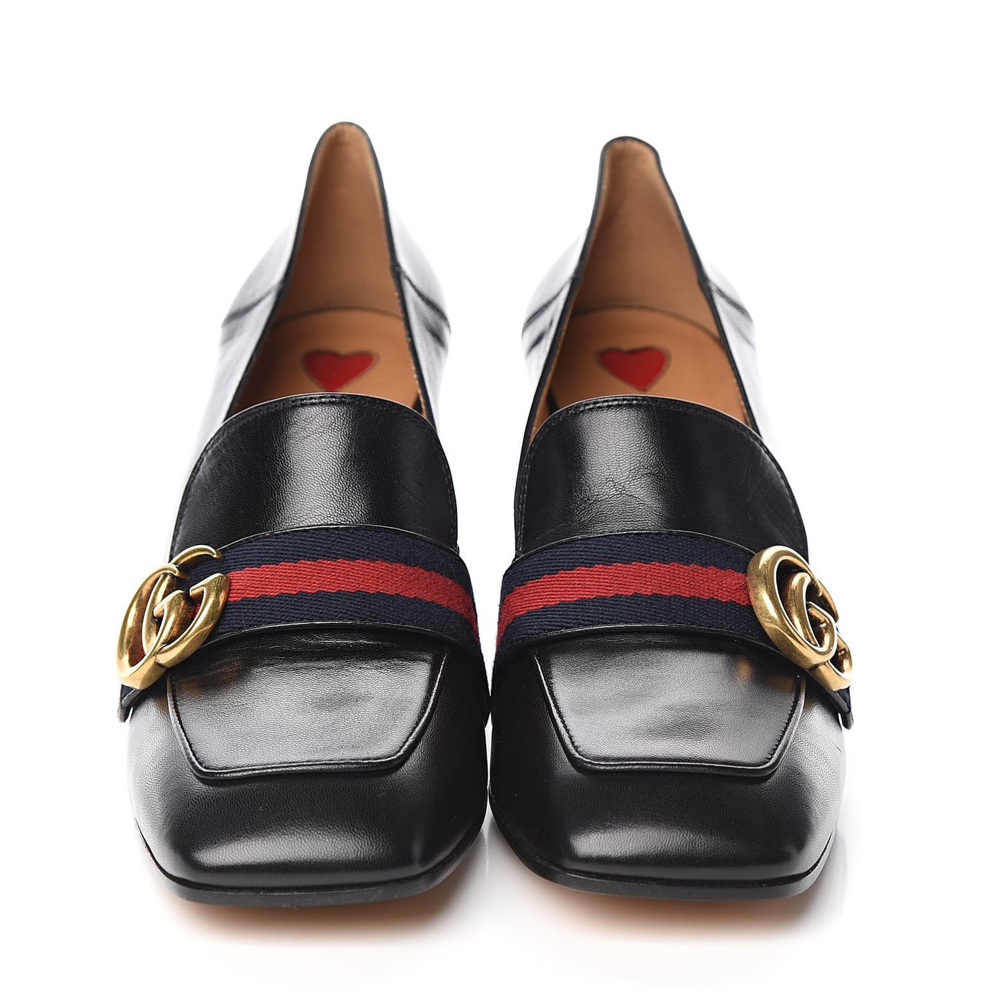 Malaga Kid Web Pearl Embellished Peyton 75mm Loafer Pumps 38 Black