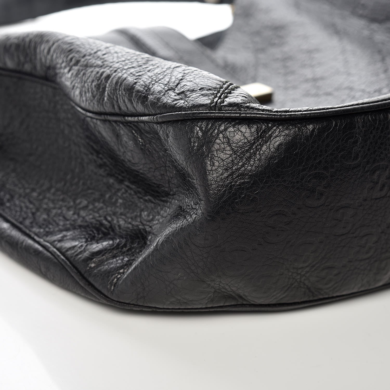 Gucci Guccissima Large New Ladies Web Hobo Black 10 of 11