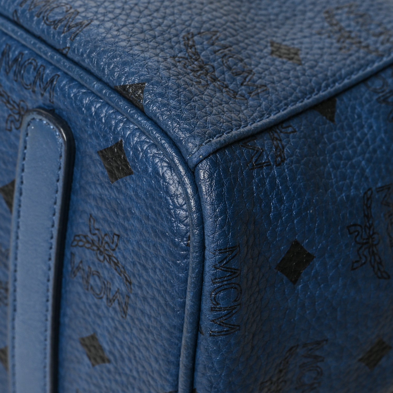 MCM Visetos Medium Project Reversible Shopper Tote Blue 14 of 16