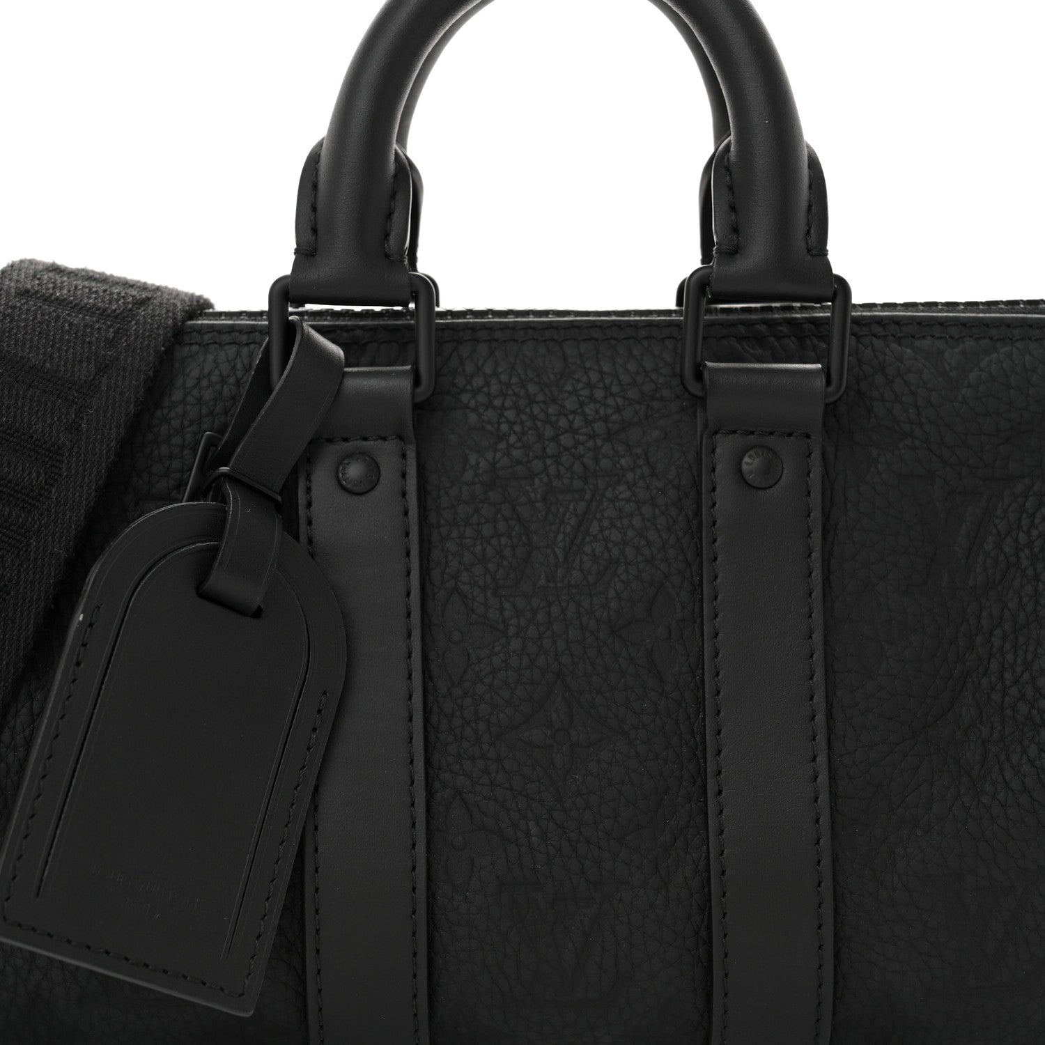 Louis Vuitton Monogram Taurillon Keepall Bandouliere 25 Black 7 of 12