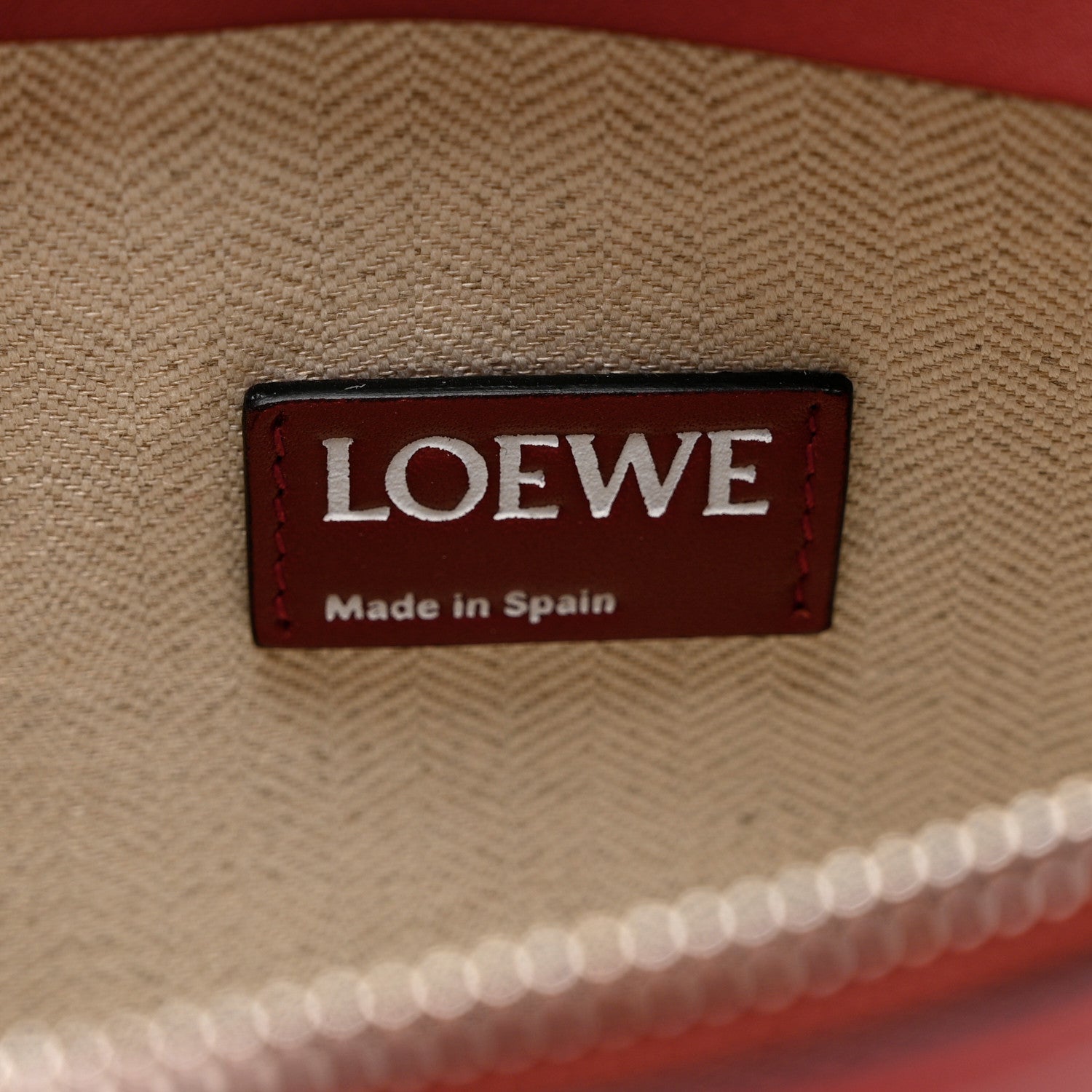 Loewe Calfskin T Pouch Dark Red 6 of 6