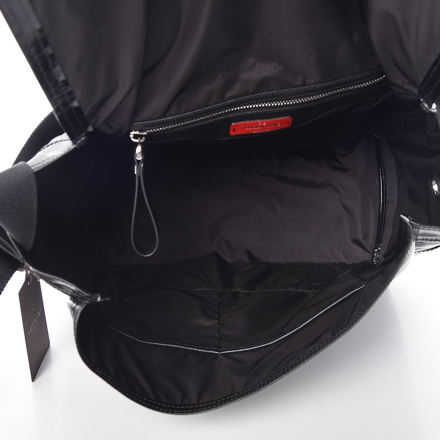 Valentino Garavani Shiny Canvas VLTN Messenger Bag Black 5 of 7