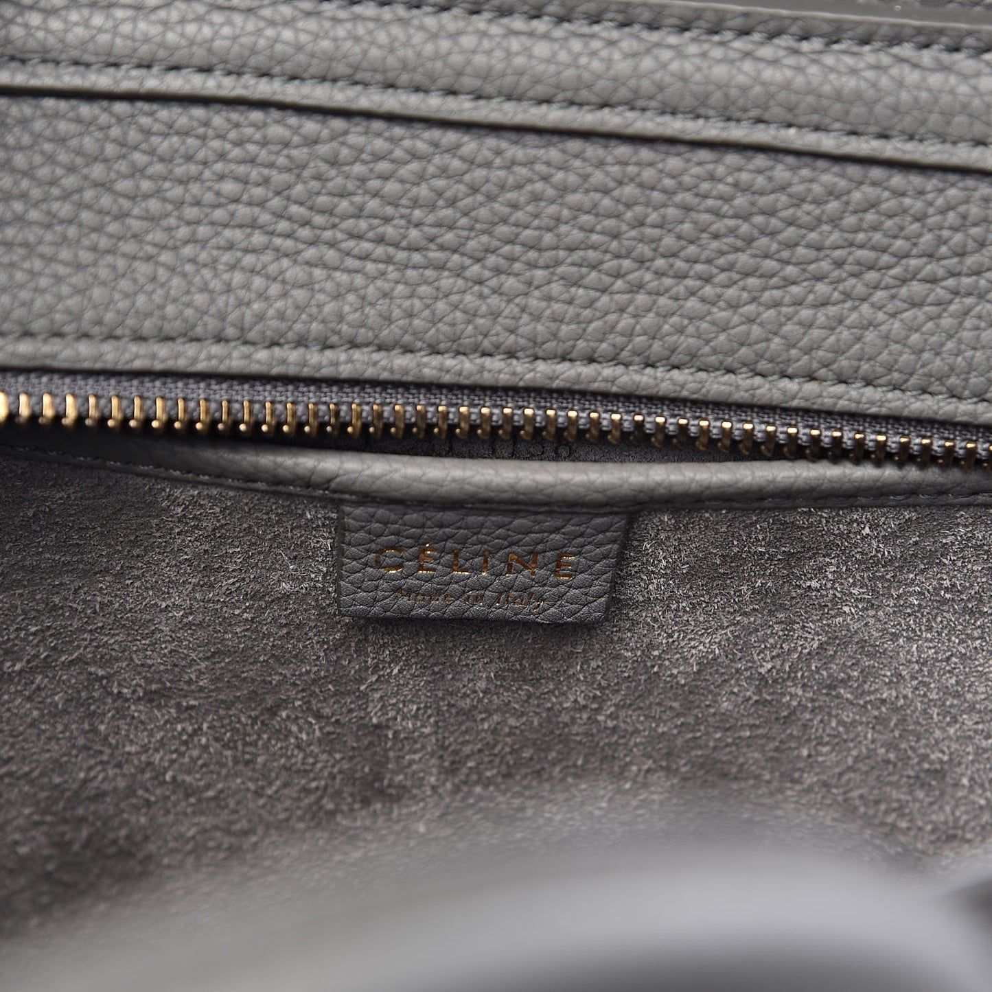 Drummed Calfskin Nano Luggage Kohl