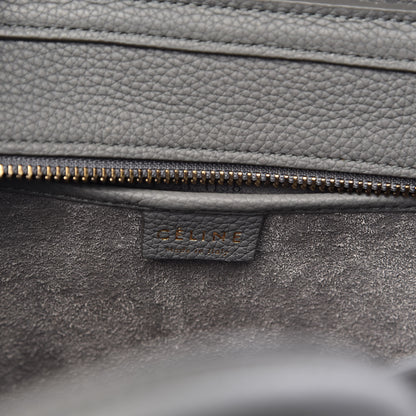Celine Drummed Calfskin Nano Luggage Kohl 6 of 10