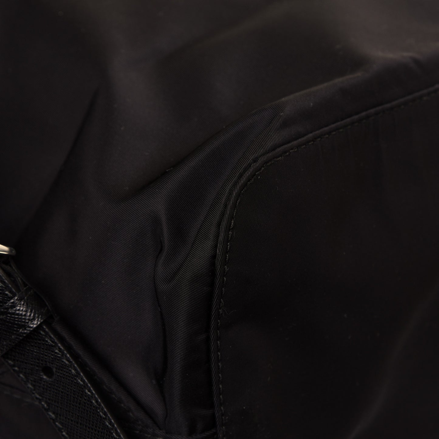 Tessuto Nylon Saffiano Medium Backpack Black