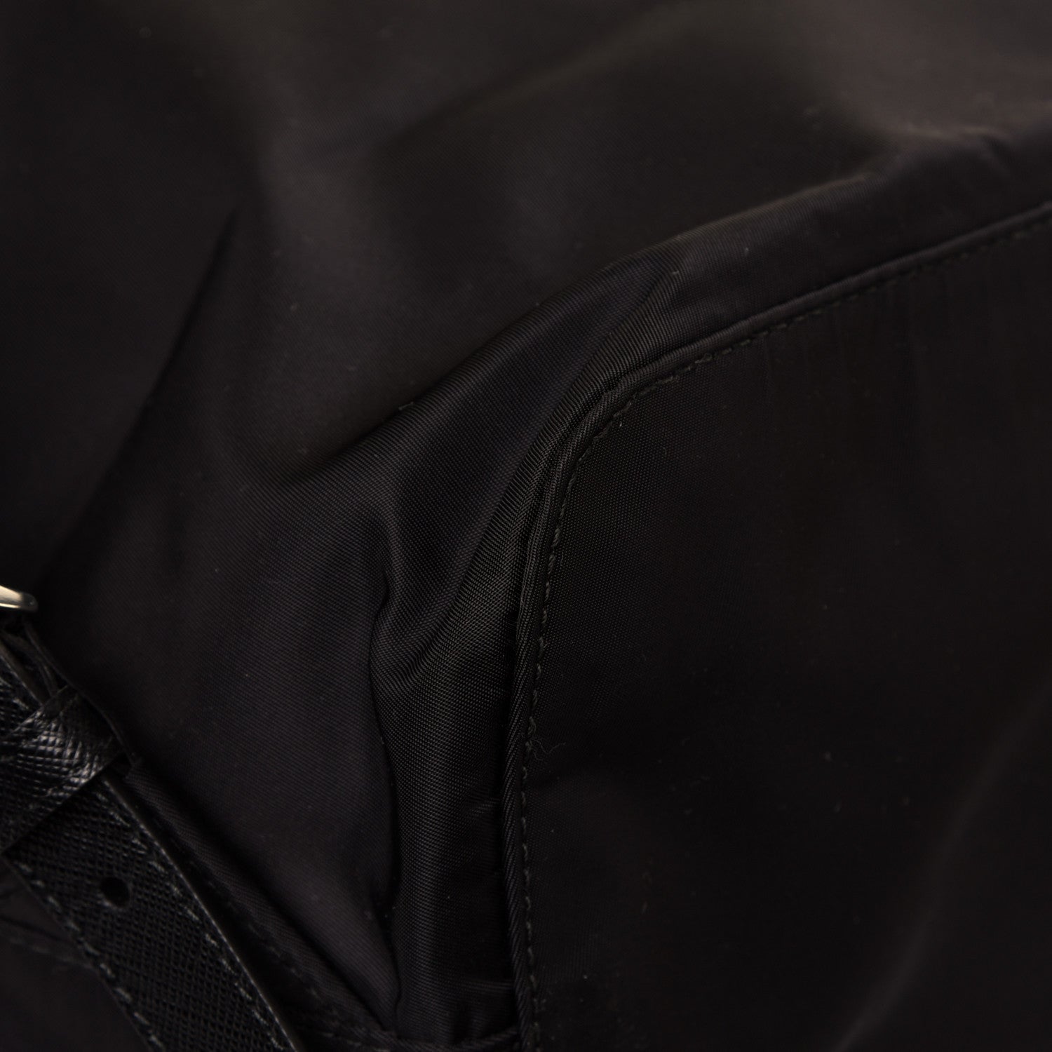 Prada Tessuto Nylon Saffiano Medium Backpack Black 10 of 12