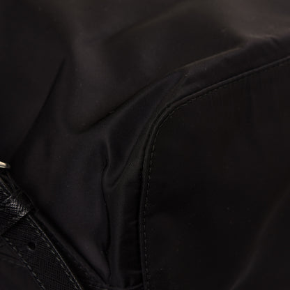 Prada Tessuto Nylon Saffiano Medium Backpack Black 10 of 12