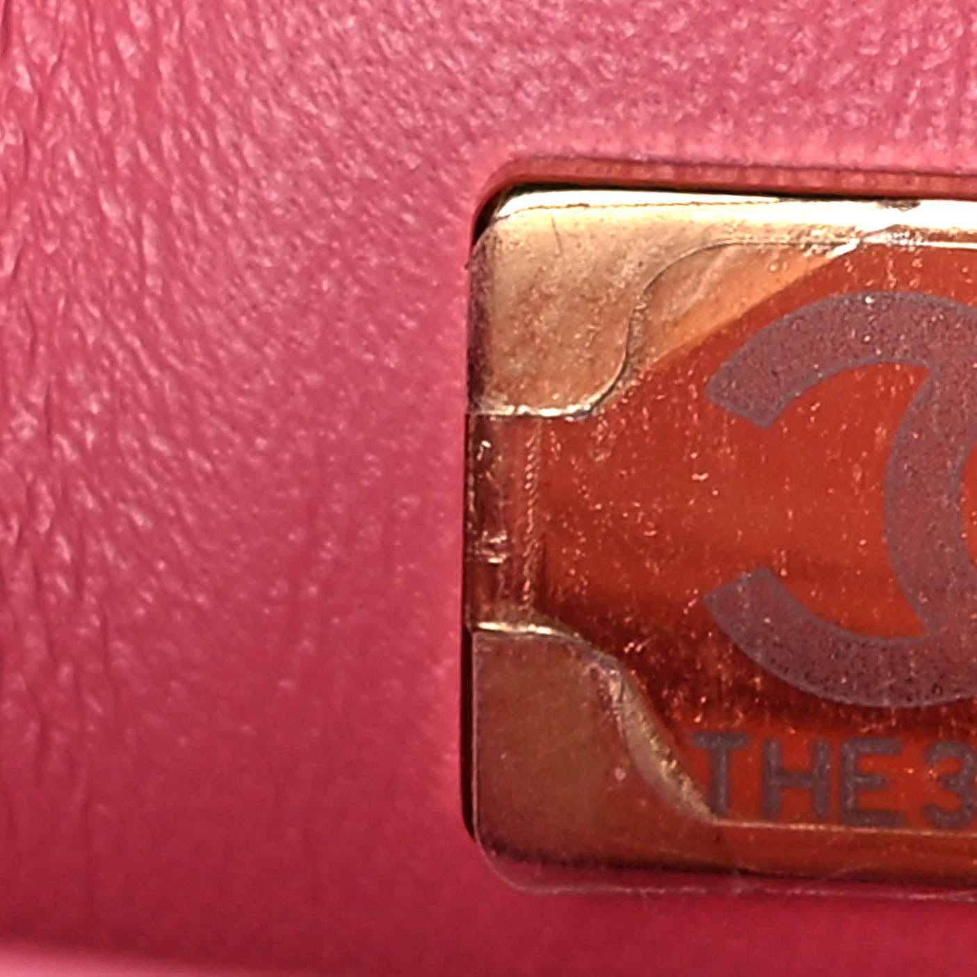 Lambskin Enamel Quilted Pending CC Mini Square Flap Pink