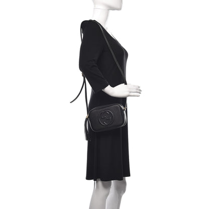 Gucci Pebbled Calfskin Mini Soho Disco Bag Black 2 of 9