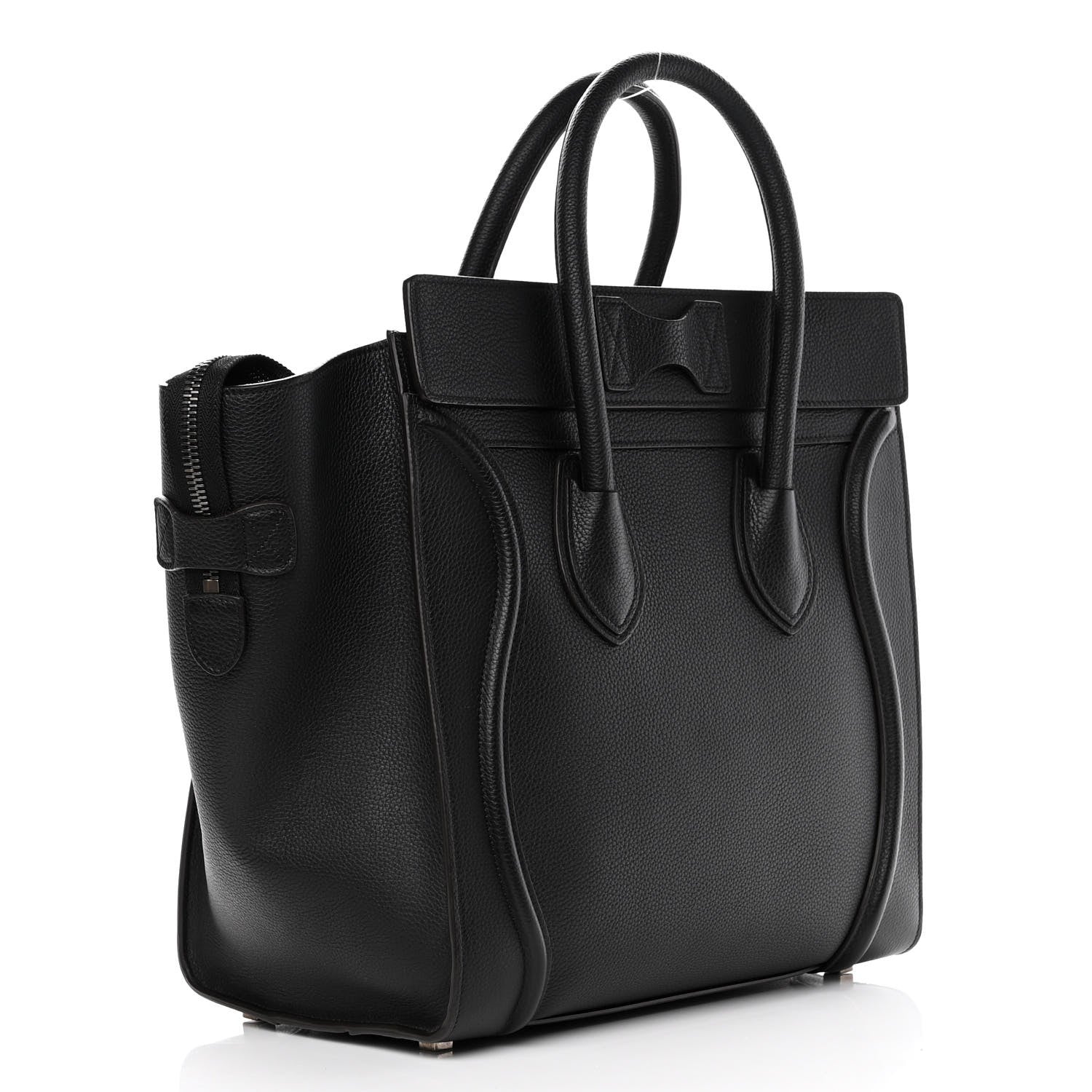 Celine Drummed Calfskin Mini Luggage Black 3 of 11