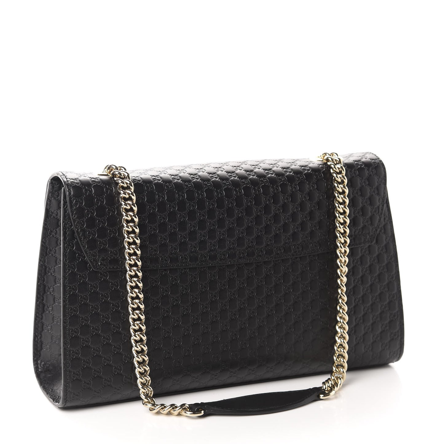 Microguccissima Medium Emily Chain Shoulder Bag Black