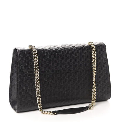 Gucci Microguccissima Medium Emily Chain Shoulder Bag Black 3 of 10