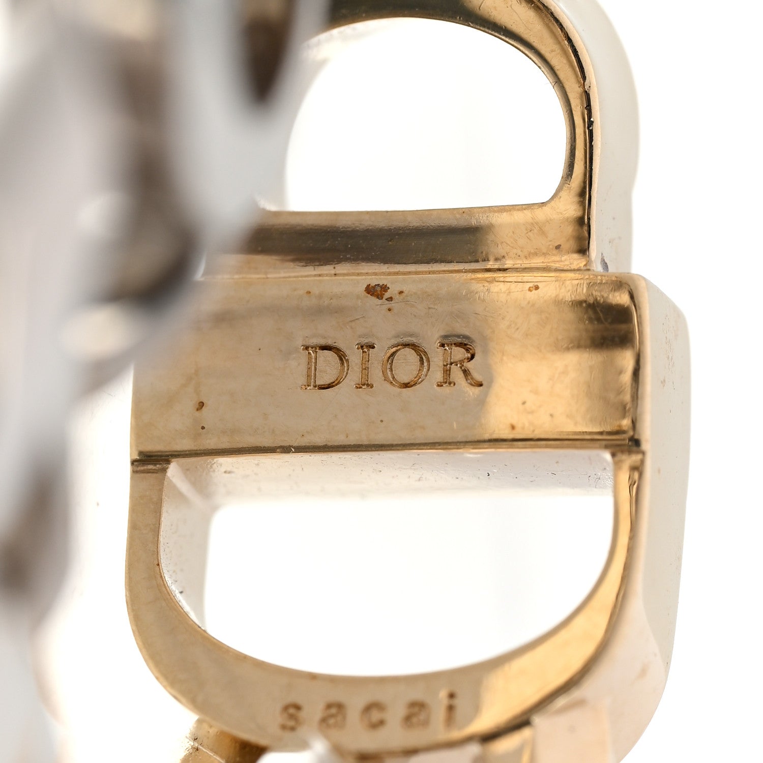 Christian Dior Metal Pearl CD Bracelet Gold Silver 4 of 6