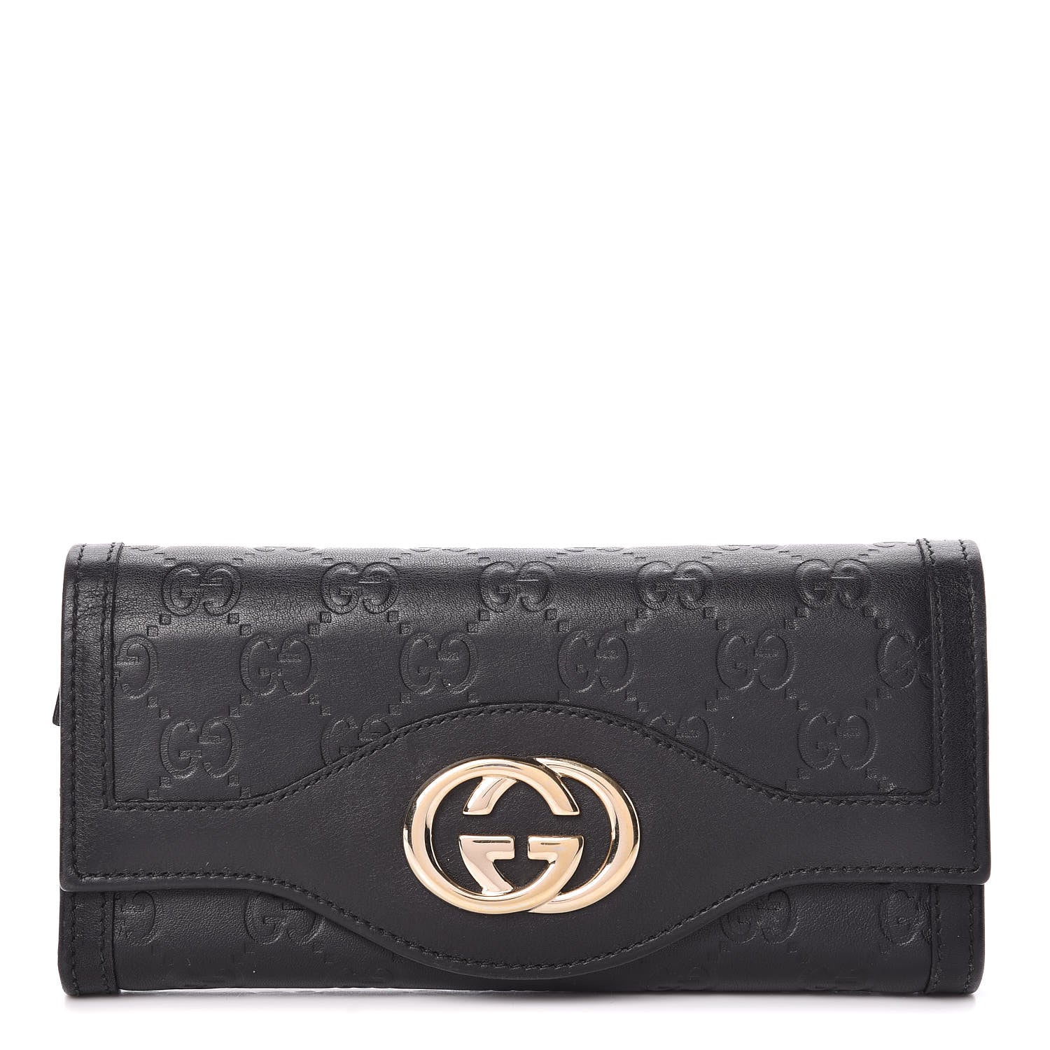 Gucci Guccissima Sukey Continental Wallet Continental Wallet Black 1 of 6
