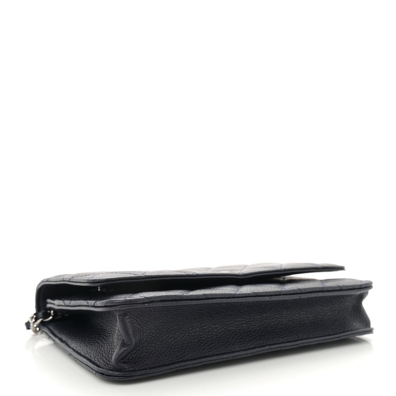 Chanel Caviar Quilted Wallet on Chain WOC Navy Blue 4 of 11