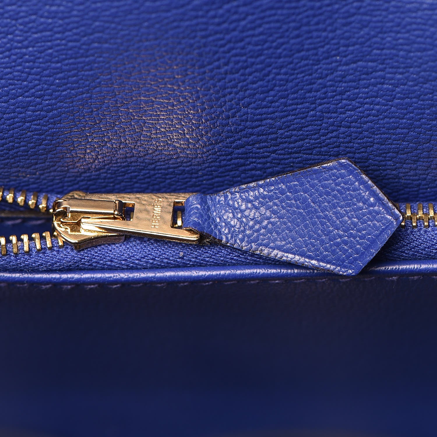 Hermes Togo Horseshoe Birkin 35 Raisin Bleu Electrique 17 of 30