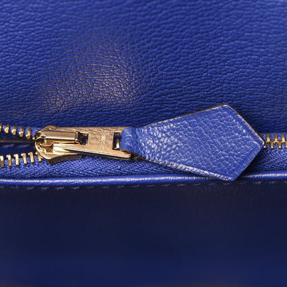 Hermes Togo Horseshoe Birkin 35 Raisin Bleu Electrique 17 of 30