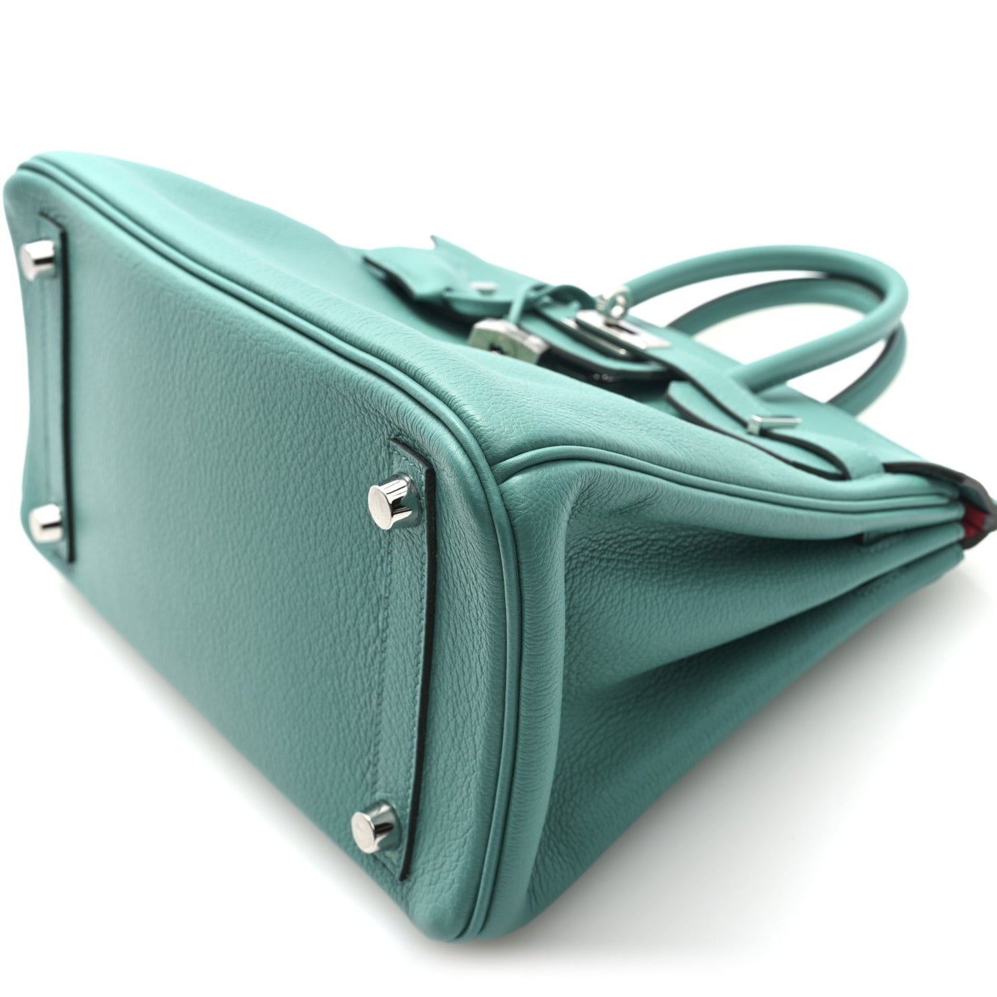 Taurillon Novillo Verso Birkin 25 Vert Verone Rose Lipstick