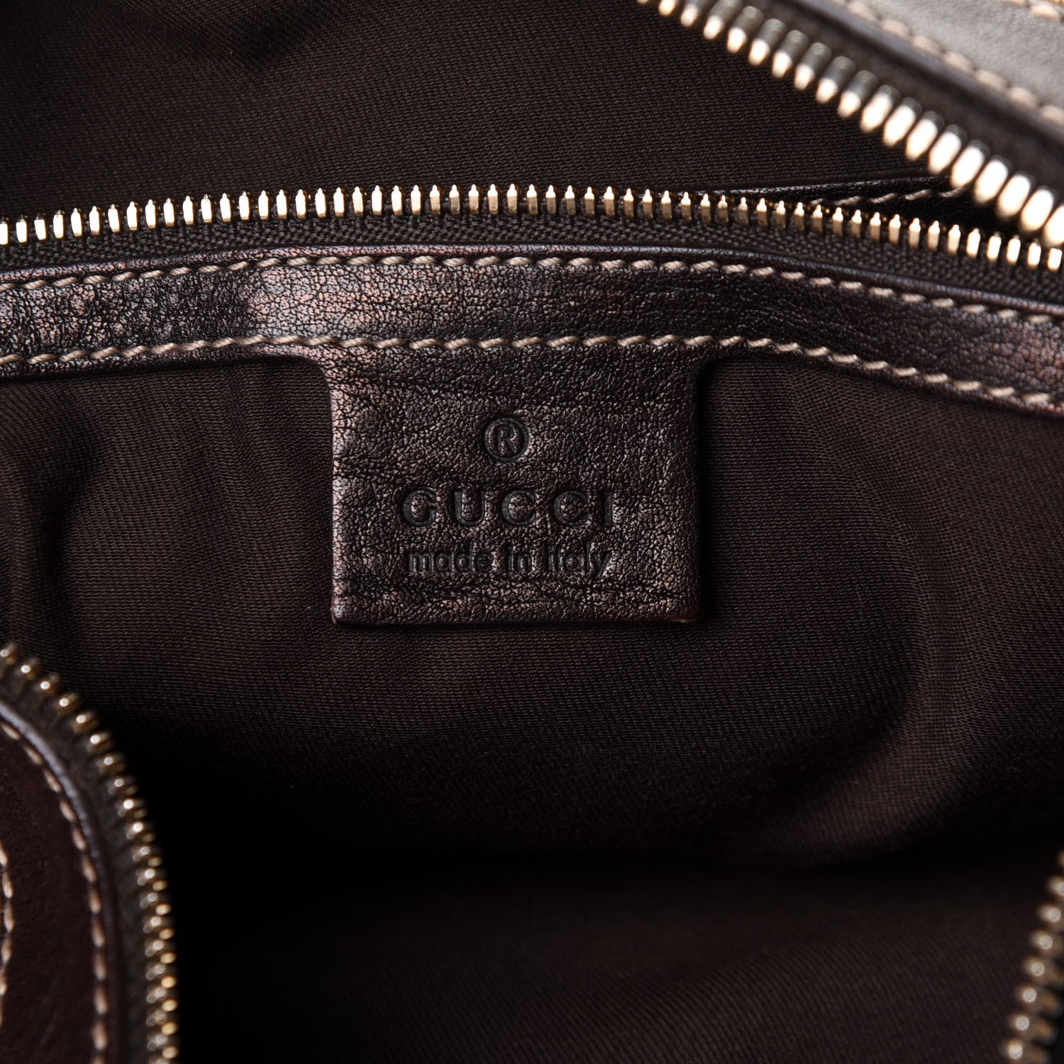 Gucci Monogram Web Studded Pelham Shoulder Bag Dark Brown 5 of 9