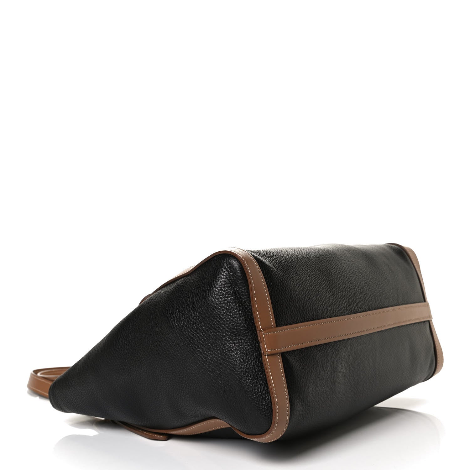 Prada Vitello Phenix Shopping Tote Black Caramel 3 of 12