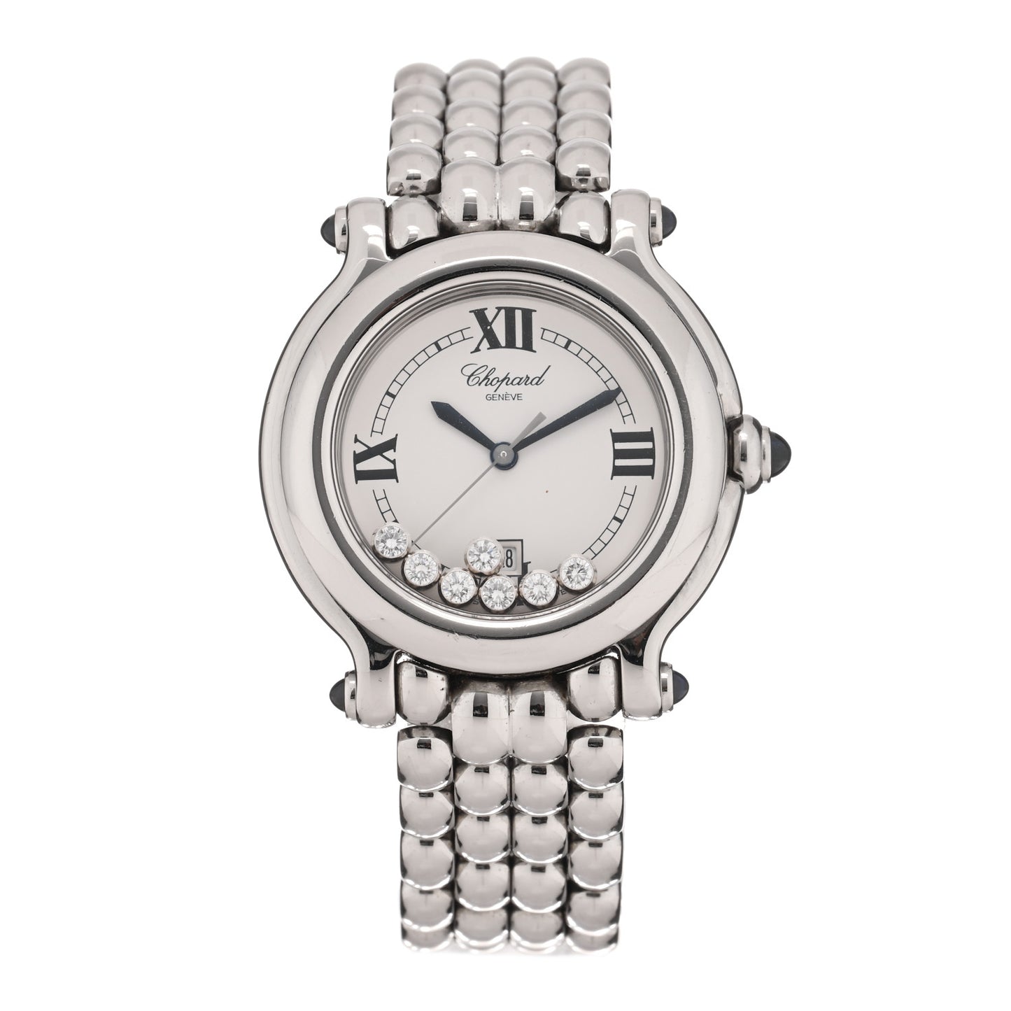 Stainless Steel 7 Diamond 32mm Happy Sport Quartz Watch