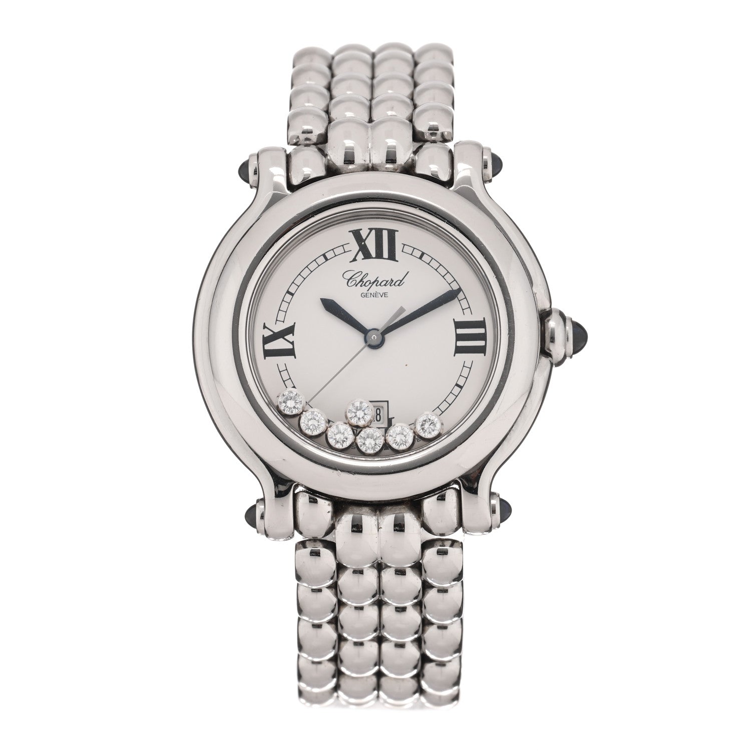 Chopard Stainless Steel 7 Diamond 32mm Happy Sport Quartz Watch 1 of 4