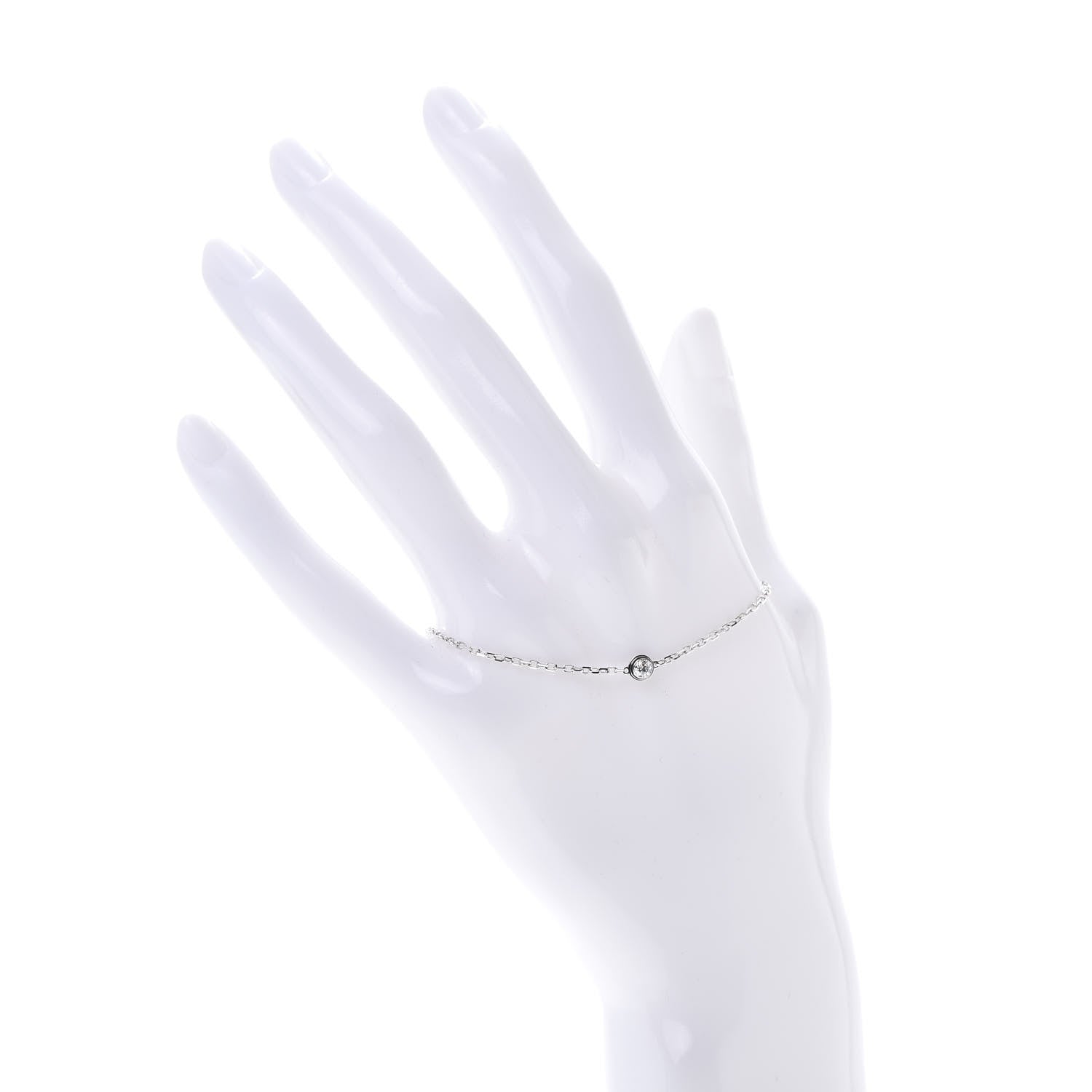 Cartier 18K White Gold Diamond SM D'Amour Bracelet 2 of 5