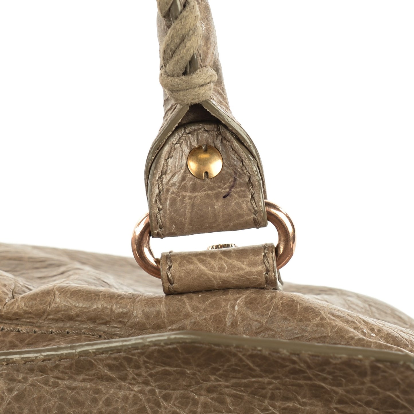 Agneau Giant 12 Rose Gold Hardware City Gris Poivre