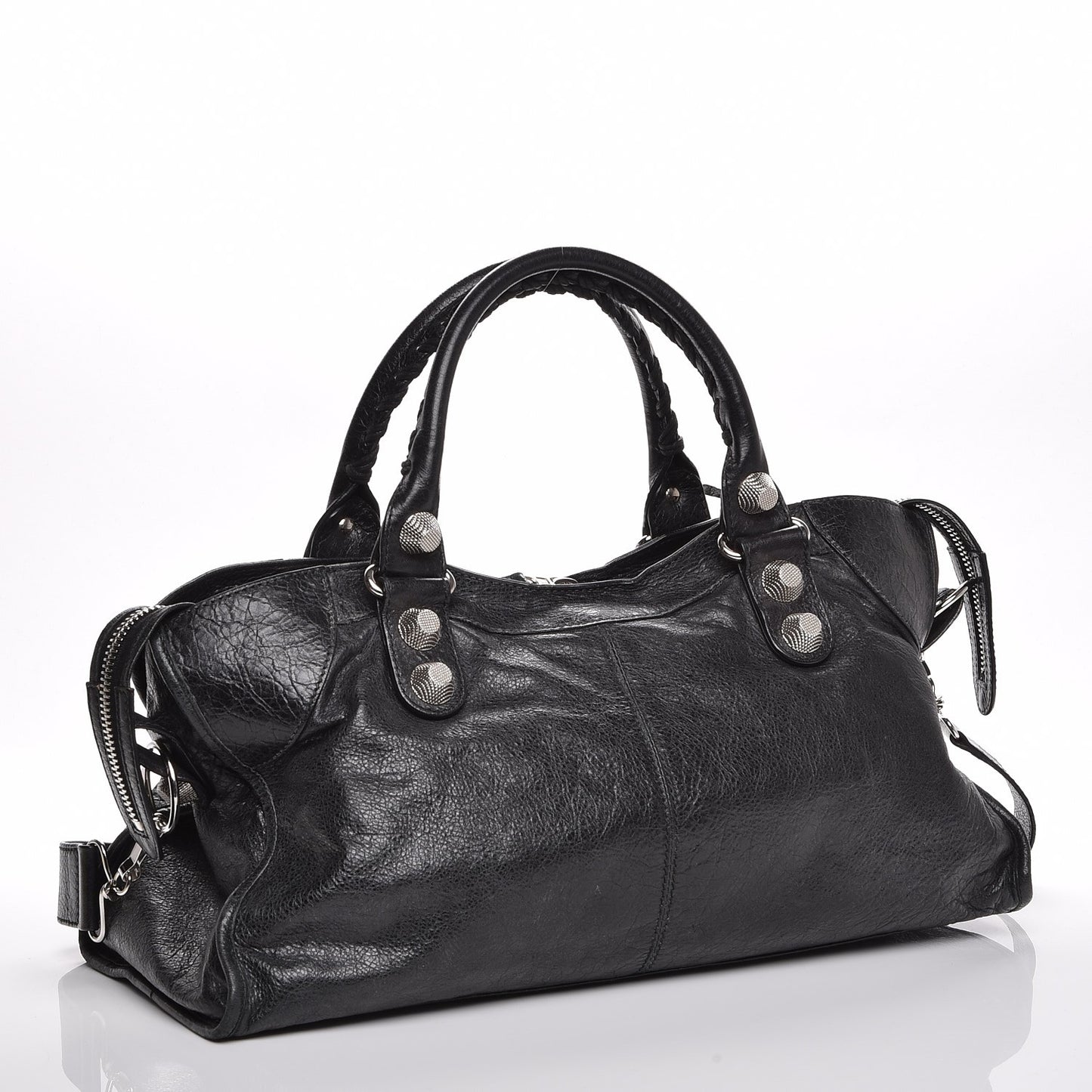 Agneau Giant 21 Silver Hardware Part Time Black