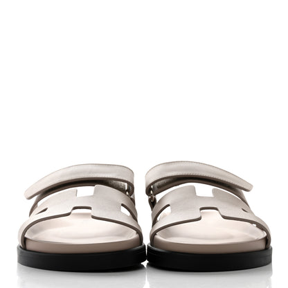 Hermes Calfskin Womens Chypre Sandals 36 Beige Mastic 2 of 12