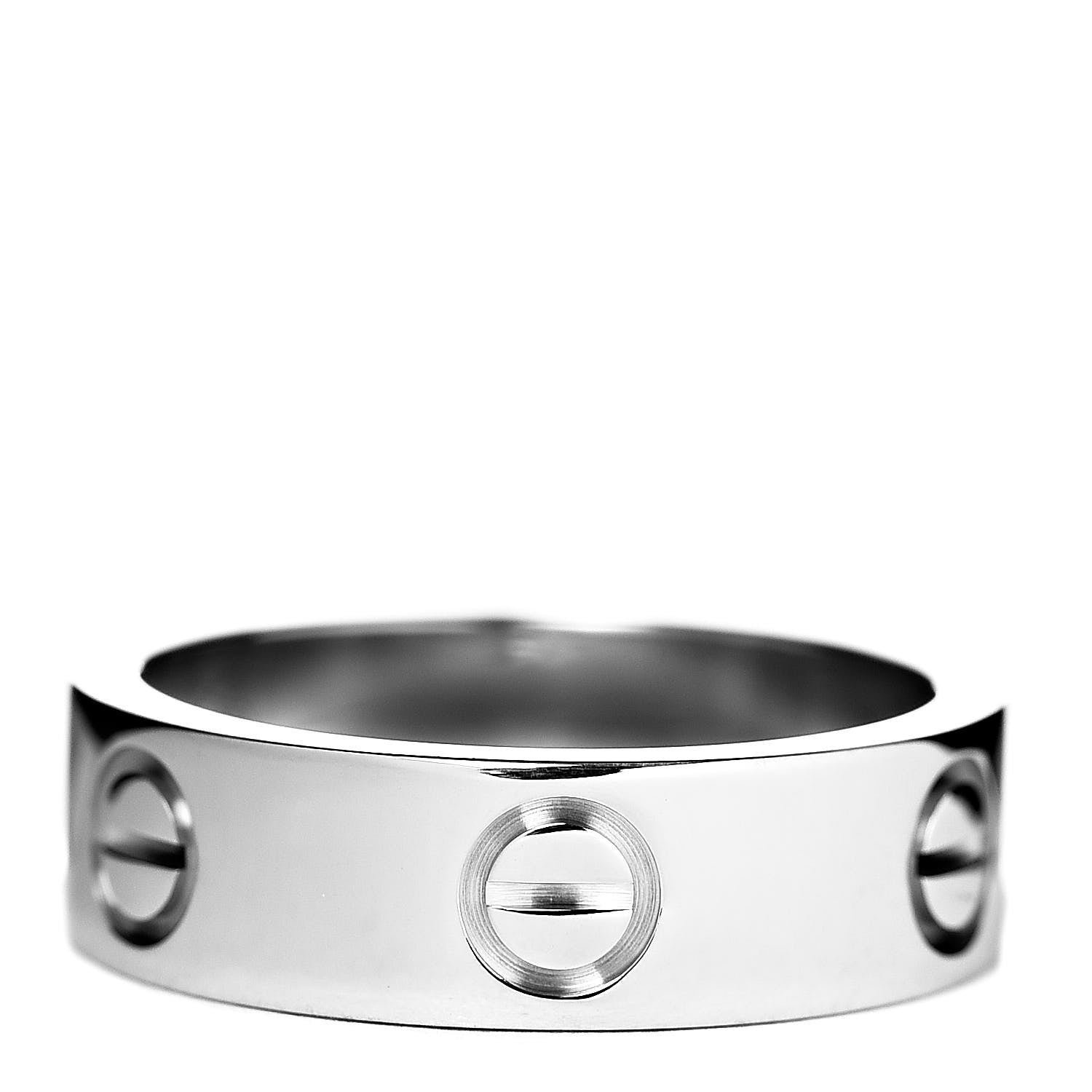 Cartier 18K White Gold 5.5mm LOVE Ring 50 5.25 1 of 4