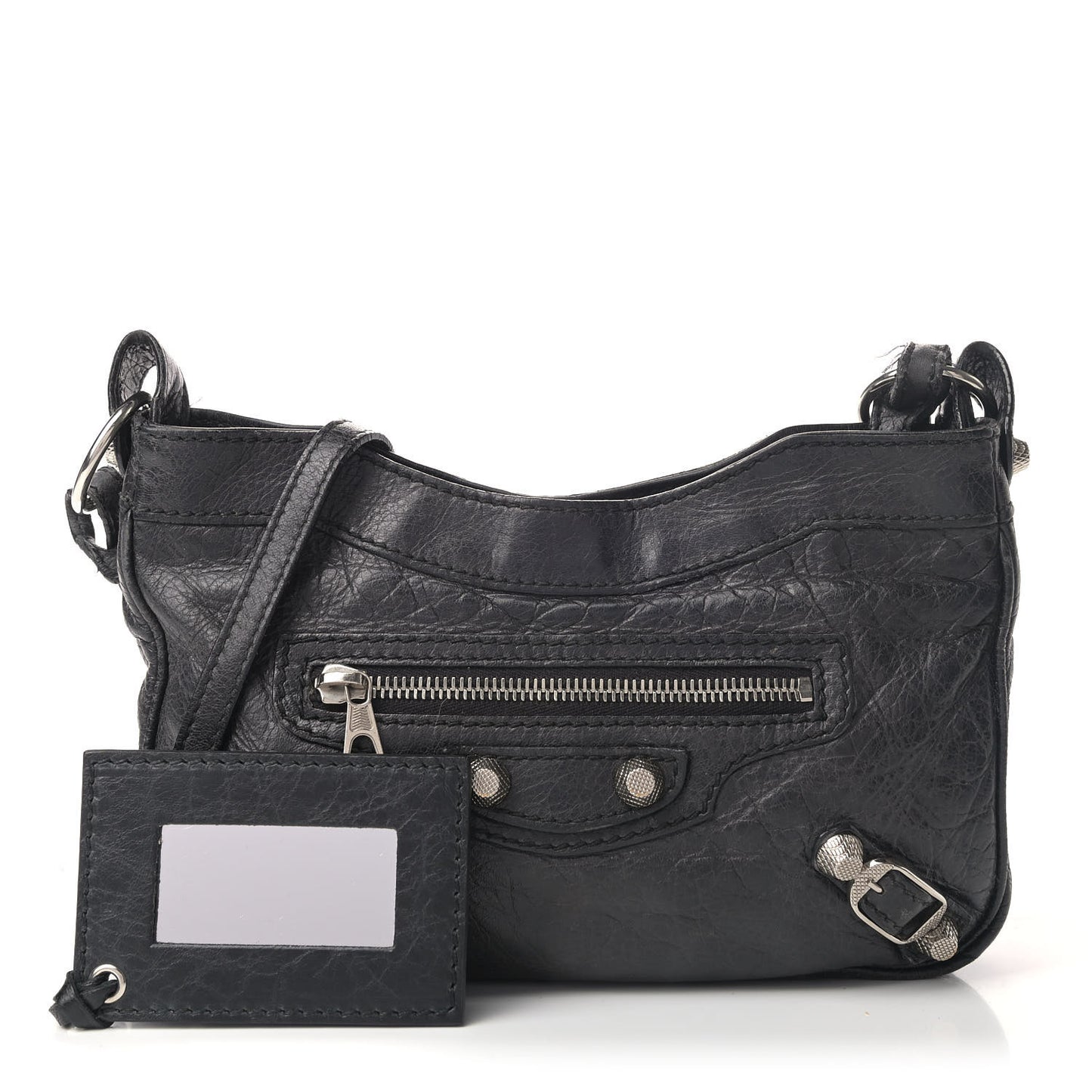 Agneau Giant 12 Silver Hardware Hip Black