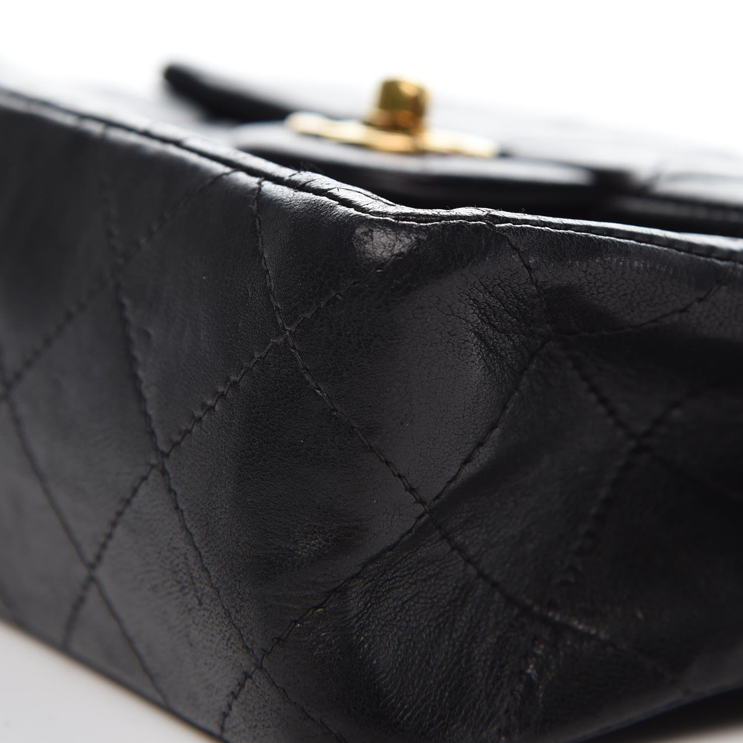 Chanel Lambskin Quilted Mini Square Flap Black 8 of 10