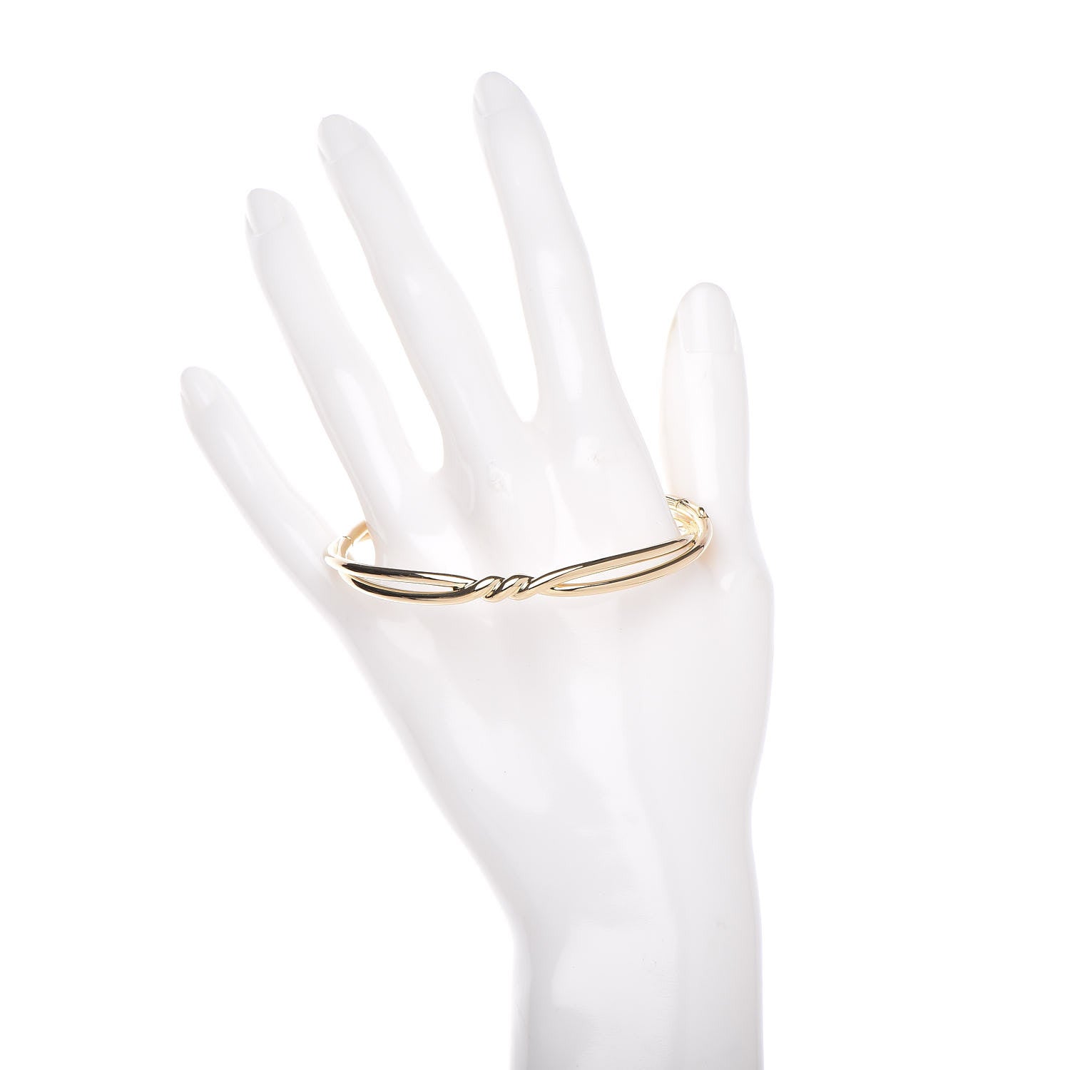 David Yurman 18K Yellow Gold Continuance Center Twist Bracelet 2 of 6