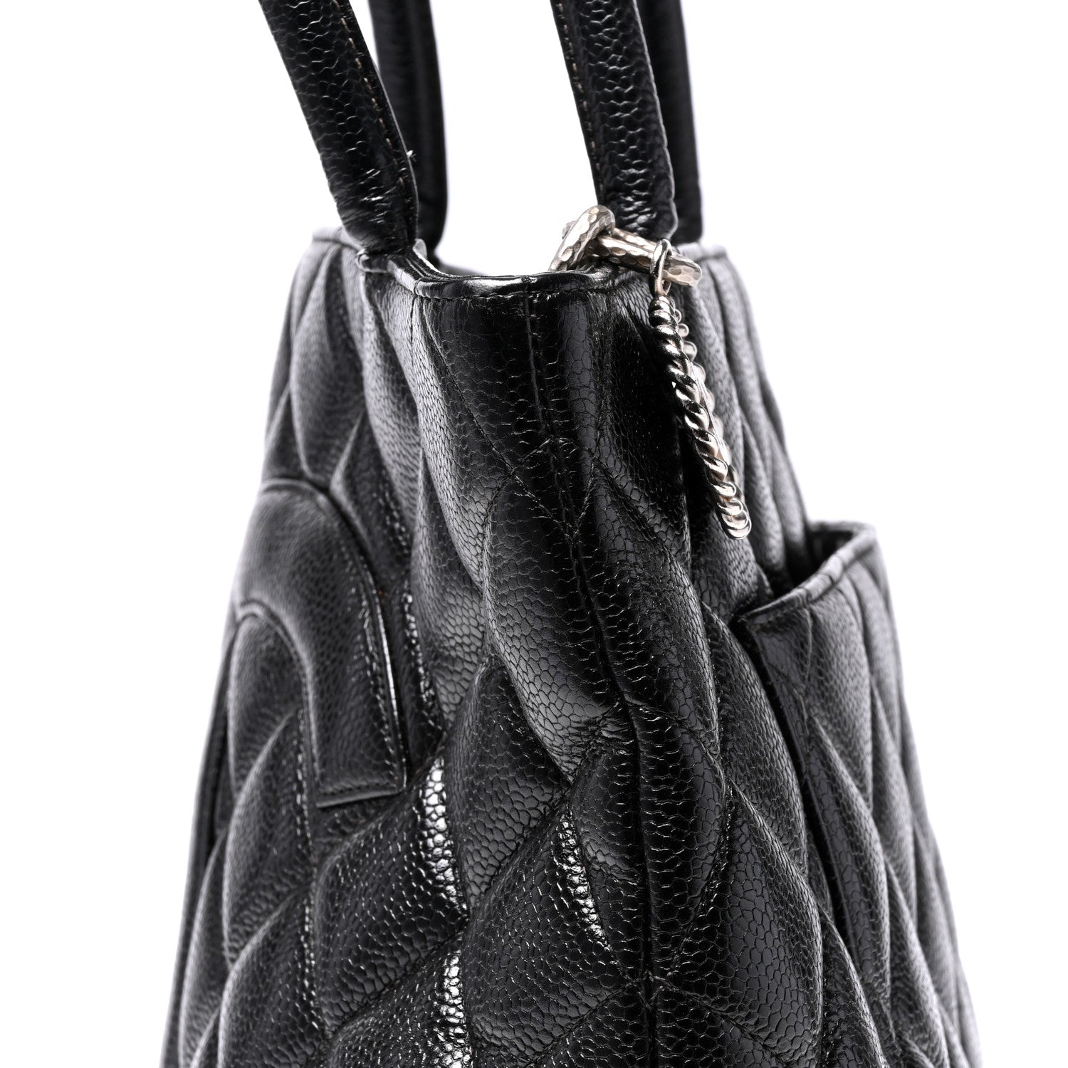 Chanel Caviar Quilted Medallion Tote Black 14 of 15