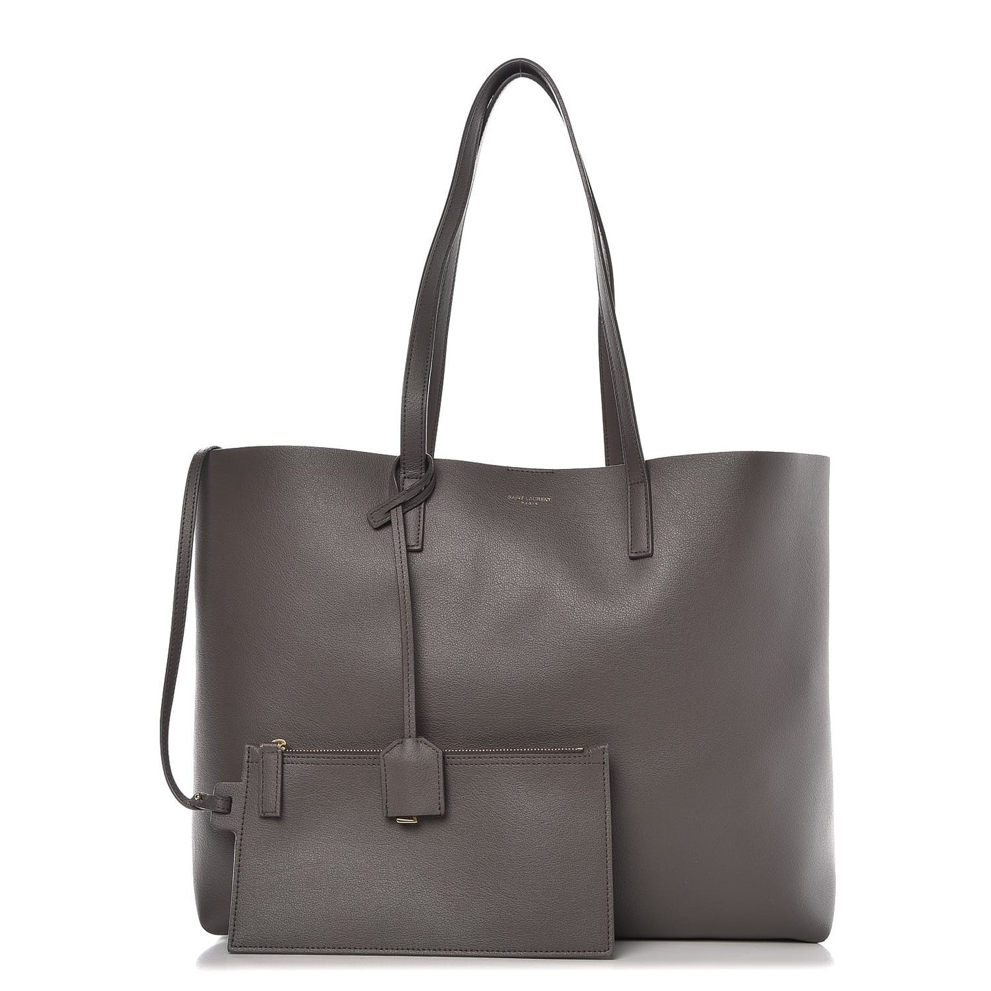 Calfskin Large Shopping Tote Dark Grey