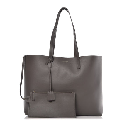 Saint Laurent Calfskin Large Shopping Tote Dark Grey 3 of 12
