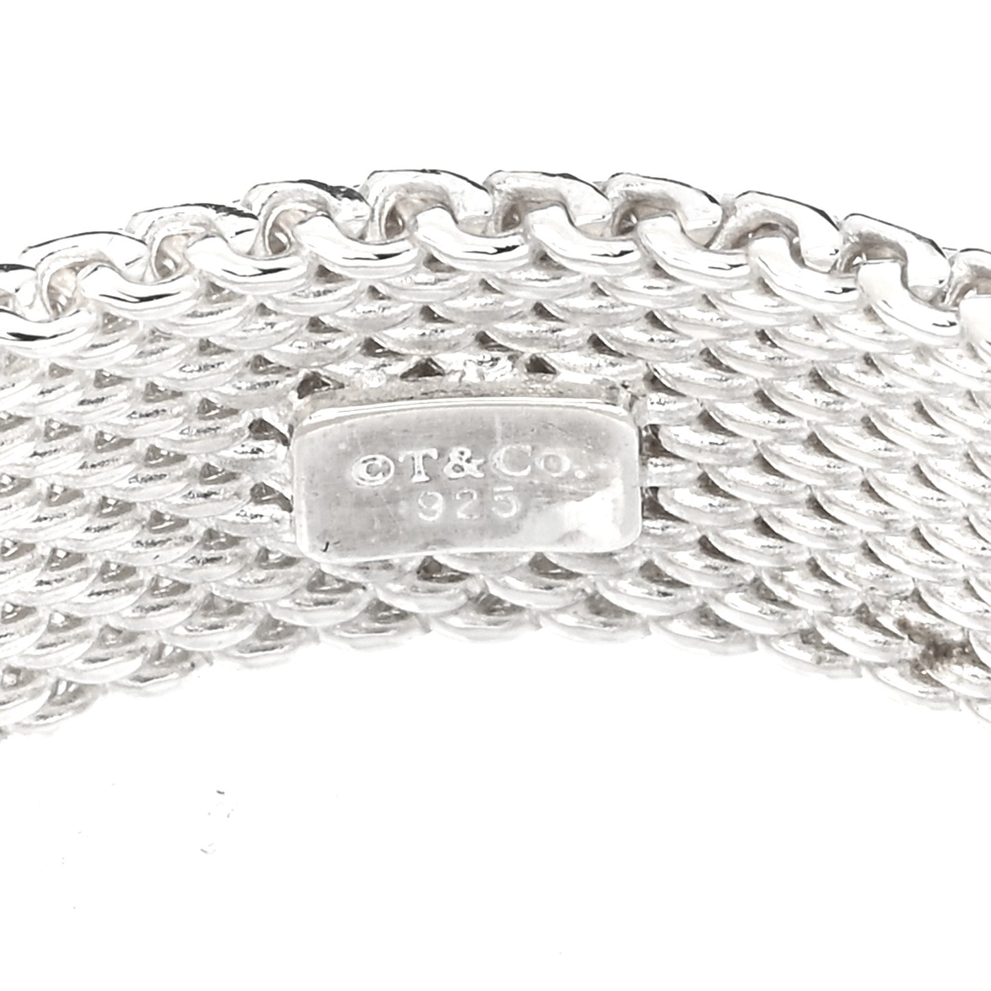 Sterling Silver Diamond Somerset Mesh Ring 55 7.25