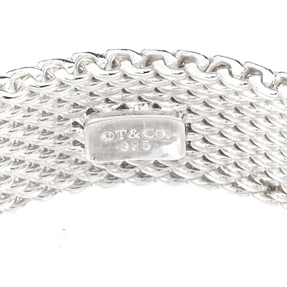 Tiffany Sterling Silver Diamond Somerset Mesh Ring 55 7.25 4 of 4