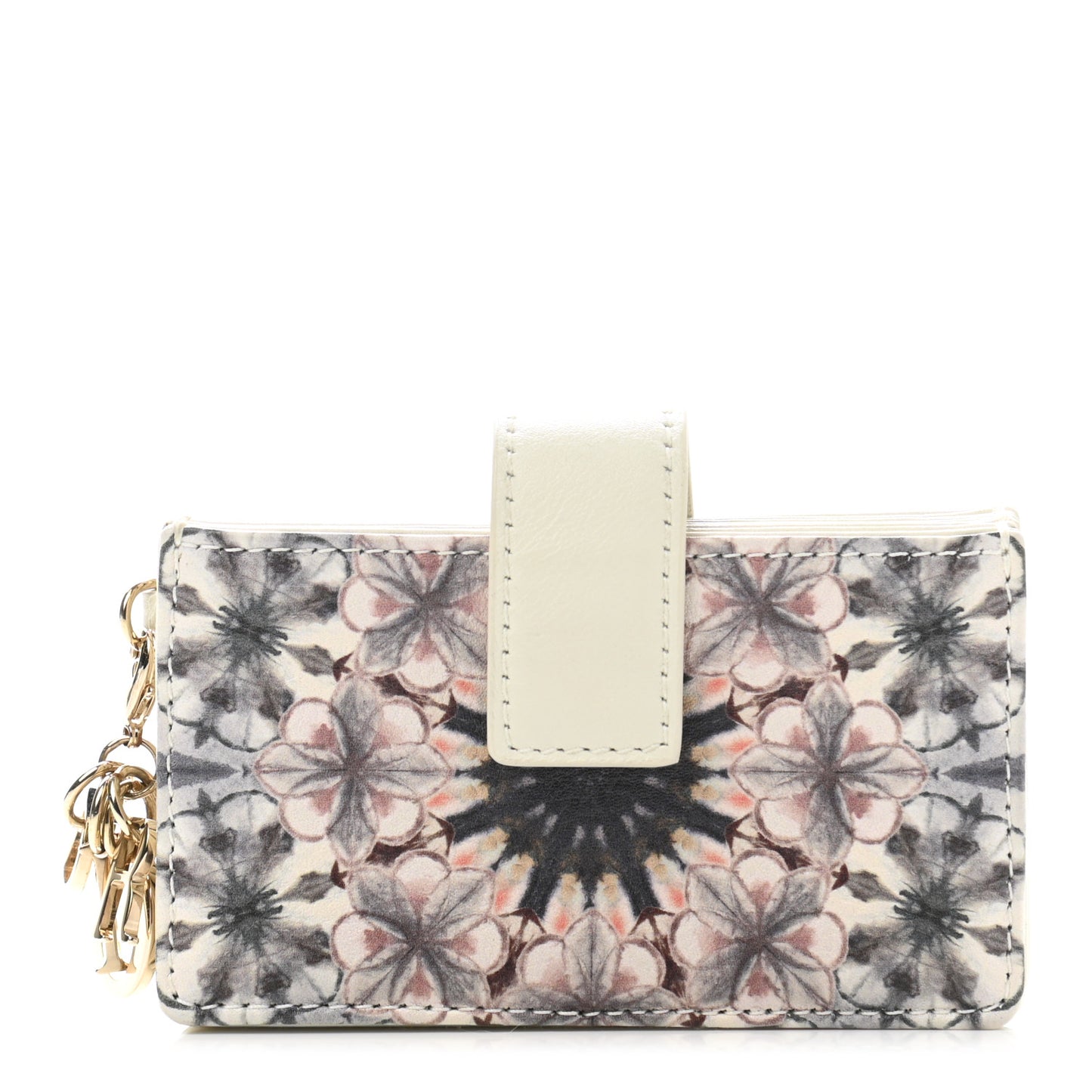 Calfskin Printed KaleiDiorscopic Lady Dior 5-Gusset Card Holder Multicolor