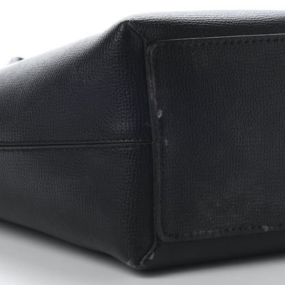 Burberry Grainy Calfskin Haymarket Check Medium Reversible Tote Black 9 of 14