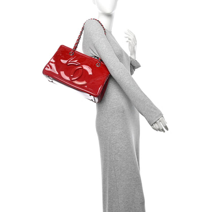 Chanel Vinyl Lipstick Ligne Tote Red 2 of 16