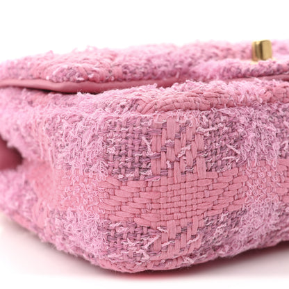 Chanel Tweed Quilted Pearl Twist Mini Square Flap Pink Dark Pink 9 of 11