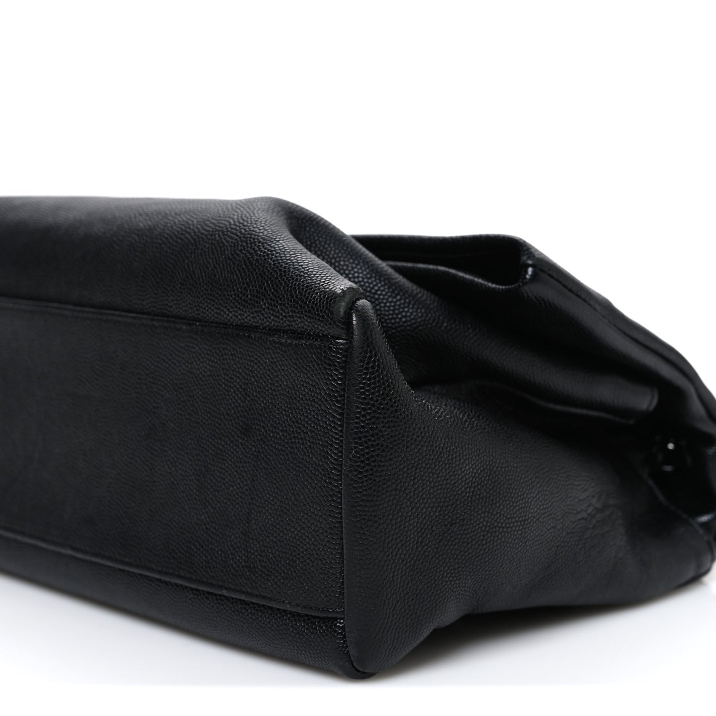 Grain De Poudre Medium West Hollywood Monogram Fold-Over Black