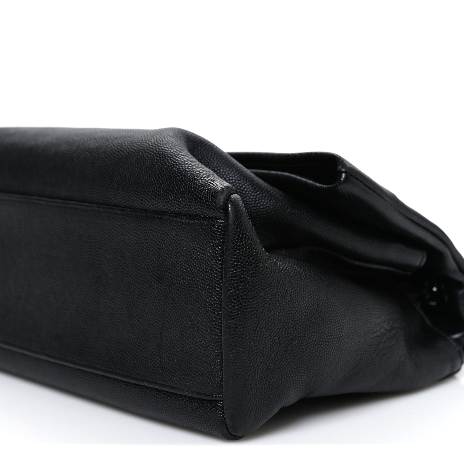 Saint Laurent Grain De Poudre Medium West Hollywood Monogram Fold-Over Black 10 of 10